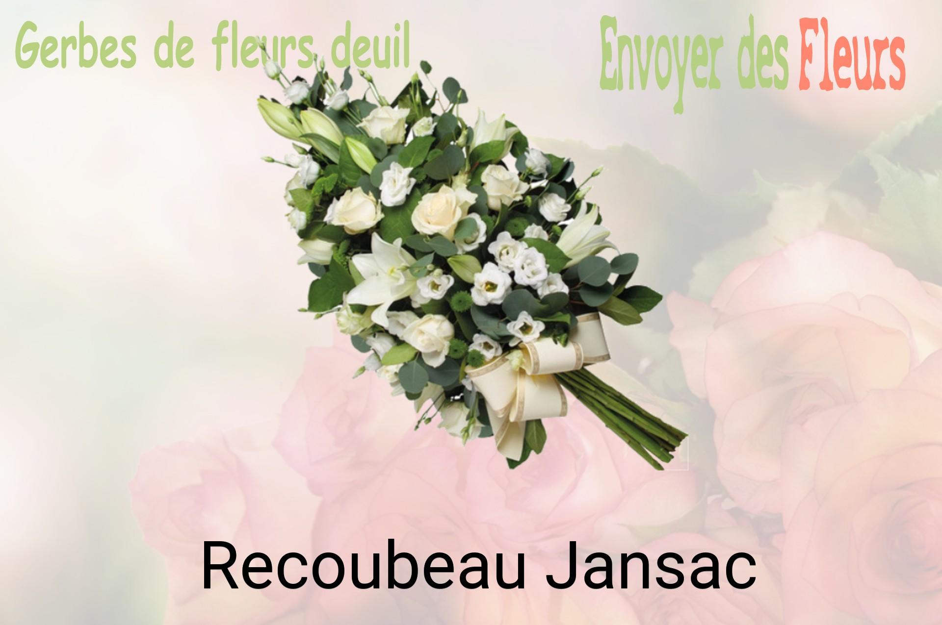 Gerbe de fleurs de deuil livrée à Recoubeau-Jansac